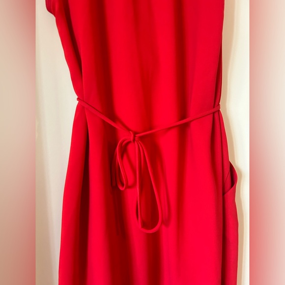 Wilfred size small red/coral mini tie up sleeveless dress - Picture 4 of 7